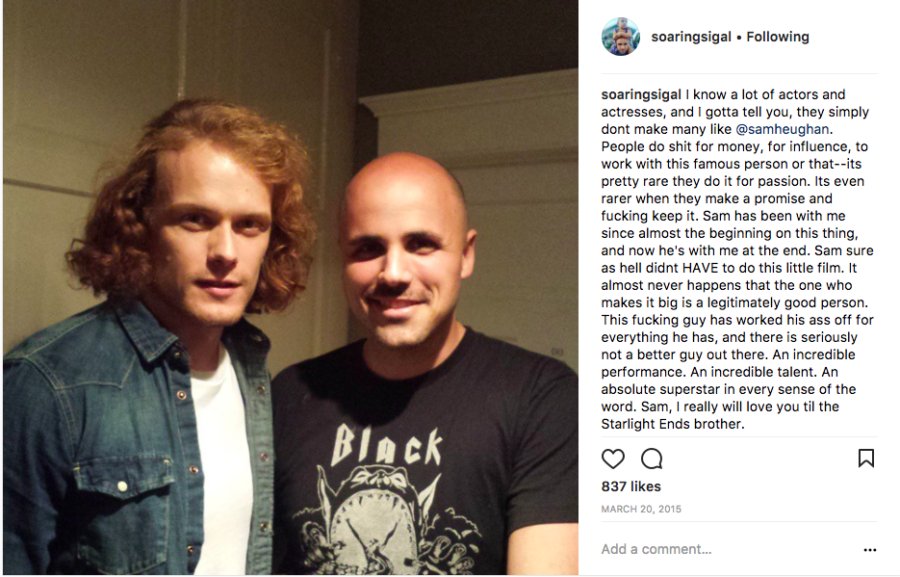 When the Starlight Ends, Sam Heughan