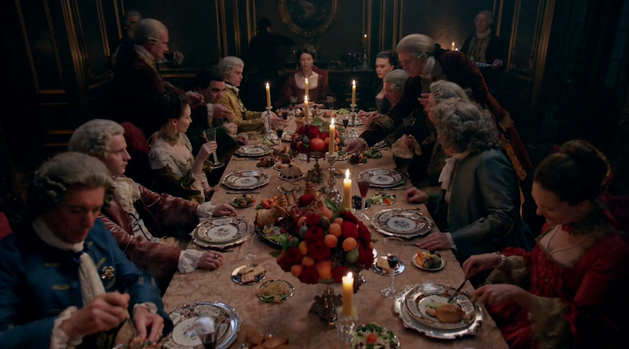 parisian banquest from Outlander Season 2