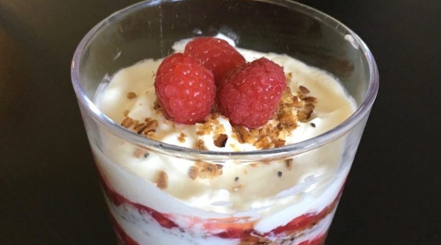Cranachan, making Cranachan, trifle, whisky, scotch, oatmeal, oats, 20th century baking, Mrs. Graham