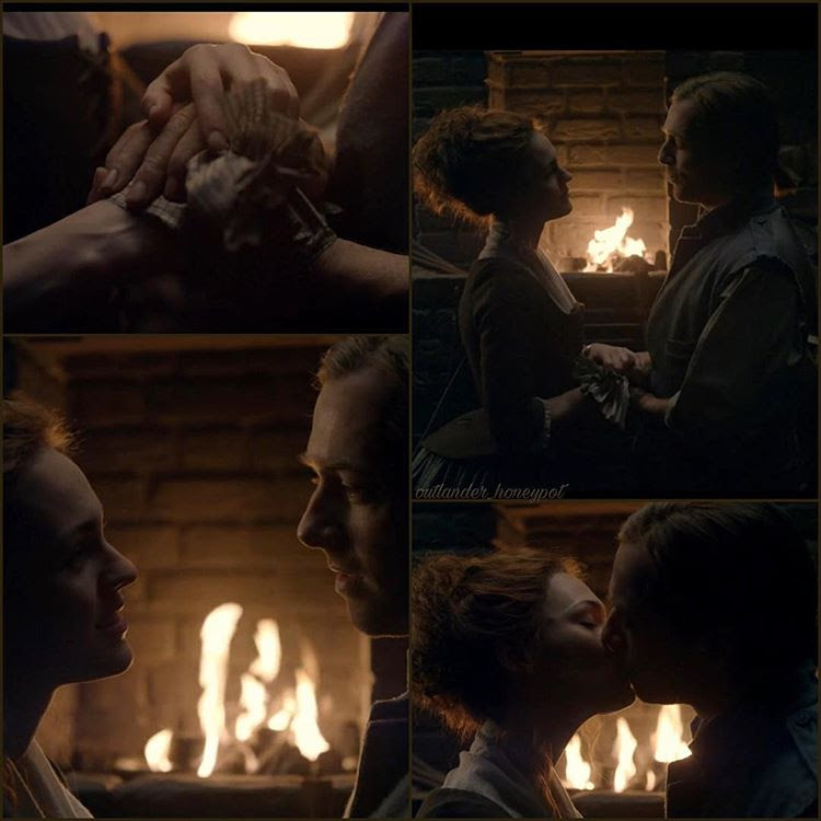 comparing two outlander weddings, roger and bree handfast