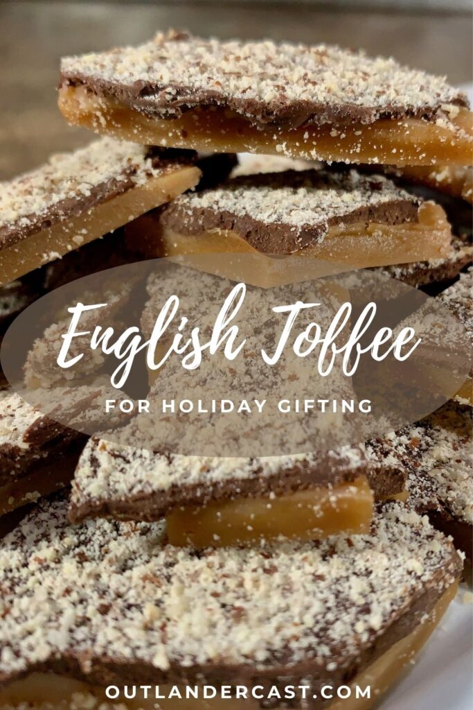 English Toffee stack plated closeup Pinterest banner