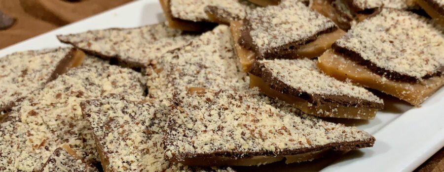 English Toffee plated closeup