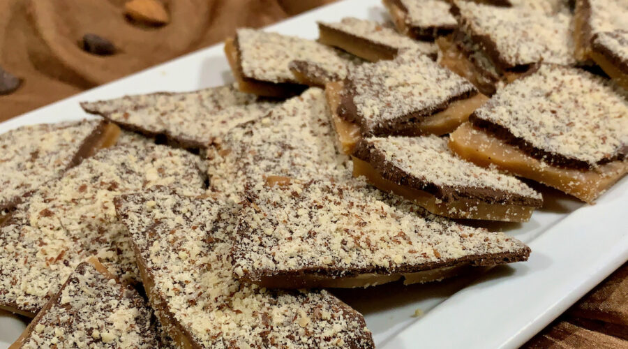 English Toffee plated closeup