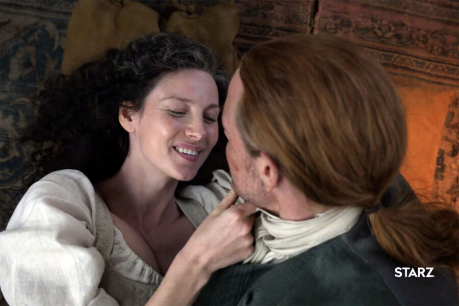 Jamie and Claire in there cuddling afterglow.